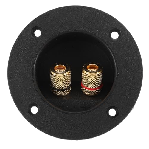 WINOMO DIY Home Auto Stereo 2-Wege-Lautsprecher-Box Terminal Binding Post Runde Spring Cup Connector Subwoofer anschließen (schwarz) von WINOMO