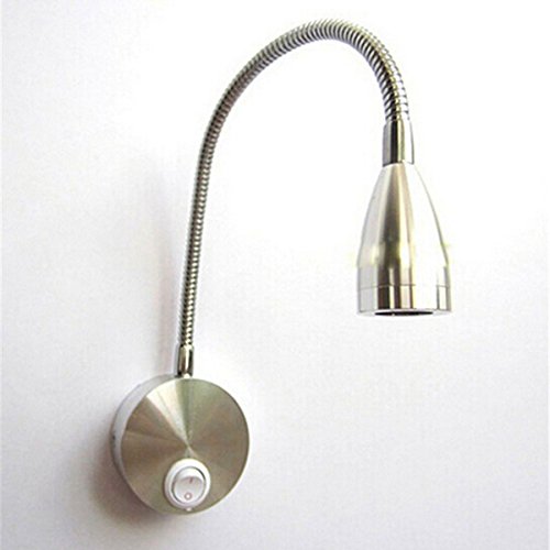 265v Flexible Led Wandlampe Mit Schalter Schwanenhals Leselampe Für Bett Oder Nachttisch Warmweißes Licht Drehbar Und Flexibel Für Gemütliche Abende von WINOMO