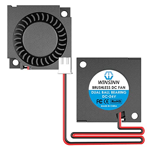 WINSINN 30 mm Gebläse Lüfter 12 V, 3D-Drucker Micro 12 Volt Lüfter 3010 Doppelkugellager, bürstenlose Kühlung 30 mm x 10 mm 2 PIN (2er Pack) von WINSINN