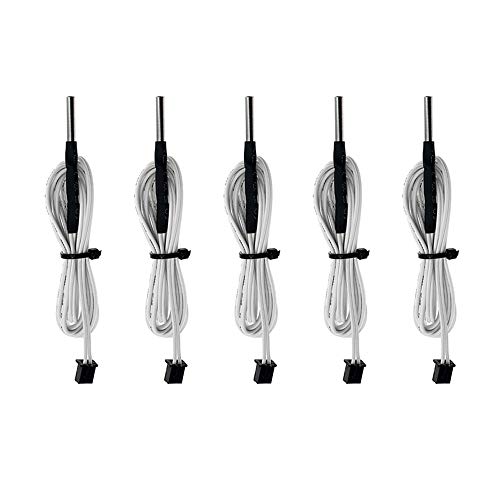 WINSINN HT-NTC100K Thermistor 3 x 15 3950 Verdrahtung Buchse 2-Pin XH2.54 Kopf NTC für Sensor Heizblock Hotend 3D-Drucker (5 Stück) von WINSINN
