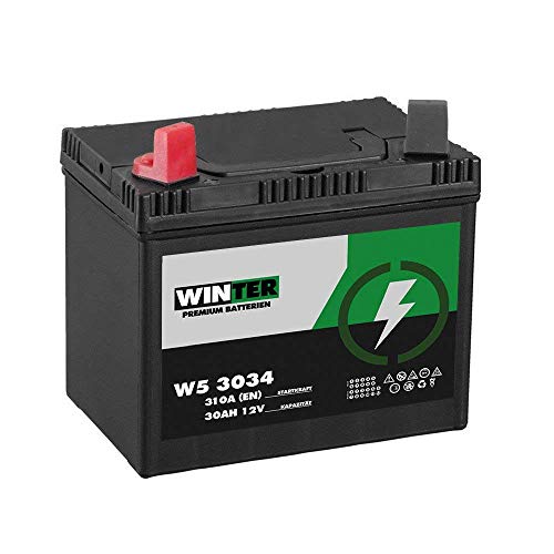 Winter Premium Rasentraktor Batterie 30Ah 12V 310A/EN Aufsitzmäher 53034 (Plus Pol Links) von WINTER PREMIUM BATTERIEN