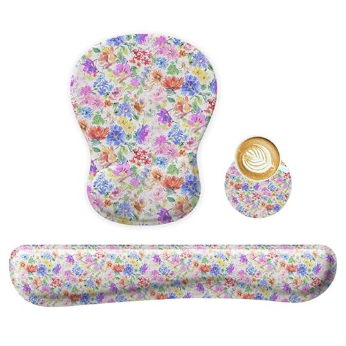 WINTOJO Tastatur-Handgelenkauflage und Maus-Handgelenkauflage, ergonomisches Gel-Mauspad, ergonomisches Gel-Memory-Schaum-Set für Computer, Laptop, Büro, Schmerzlinderung, bequemes Tippen (KM-38) von WINTOJO