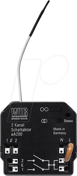 WIR 1003-000006 - Funk-Rolladenaktor, Unterputz, 2-Kanal von WIR ELEKTRONIK