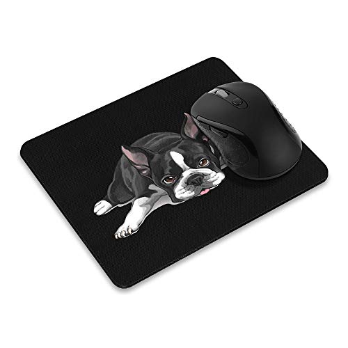 Rutschfestes, rechteckiges Mauspad von Wirester Boston Terrier, liegend und schauend, Mauspad für Zuhause, Büro und Gaming-Schreibtisch Rutschfestes, rechteckiges Mauspad von Wirester Boston Terrier, liegend und schauend, Mauspad für Zuhause, Büro und Gaming-Schreibtisch von WIRESTER