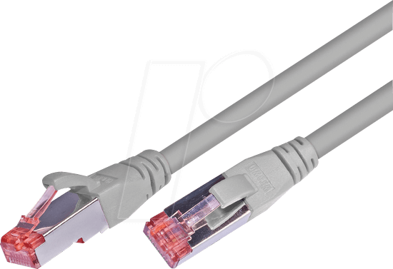 SLIM P6 05 GR - Cat.6 PiMF-Kabel, S/FTP, 0,5 m, grau von WIREWIN