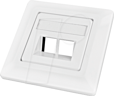 WKS OUTLET 2 - Unterputz Anschlussdose für 2x Keystone Modul, RAL9010 von WIREWIN