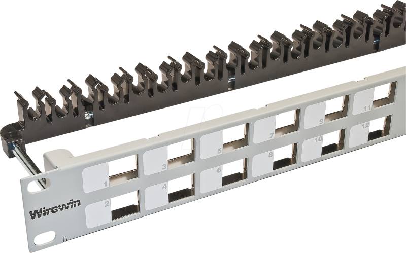 WKS PANEL 24 - 19'' Patchpanel für 24x Keystone Module, grau von WIREWIN