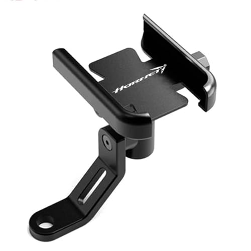 WIRMEC Für CB750 CB 750 Hornet 750 2023 Motorrad CNC Aluminium Lenker Spiegel Handy Halter GPS Stand Halterung (Farbe : Mirror Black) von WIRMEC