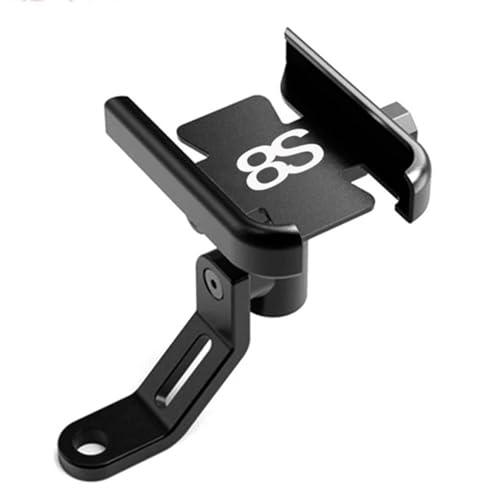 WIRMEC Für Suzuki GSX-8S GSX8S GSX 8S 2023 Motorrad CNC Aluminium Lenker Spiegel Handy Halter GPS Stand Halterung (Farbe : Mirror Black) von WIRMEC