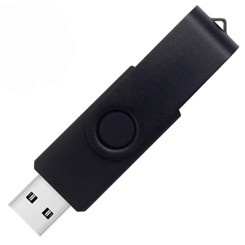 64GB USB Stick WISEORANGE USB 2.0 Speicherstick Rotate High Speed Memory Stick mit LED-Anzeige für PC/Laptop/Autoradio/TV (64GB, Schwarz) von WISEORANGE