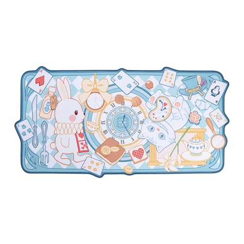 WISHAVEN Große rutschfeste Gummiunterseite, Schreibtischunterlage für Tastatur, Kawaii-Tastatur, Gaming-PC, Laptop-Matte, Mauspad und Maus-Schutz – Wonderland WISHAVEN Große rutschfeste Gummiunterseite, Schreibtischunterlage für Tastatur, Kawaii-Tastatur, Gaming-PC, Laptop-Matte, Mauspad und Maus-Schutz – Wonderland von WISHAVEN