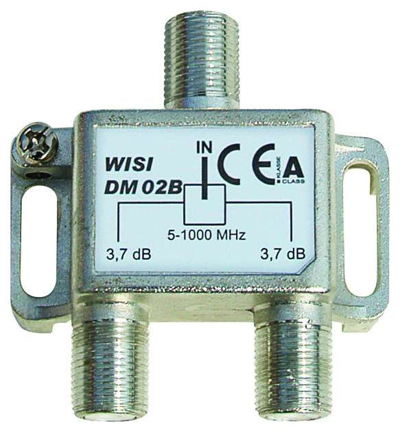 Wisi DM 02B Verteiler 2fach 5-1000MHz 3,7dB von WISI