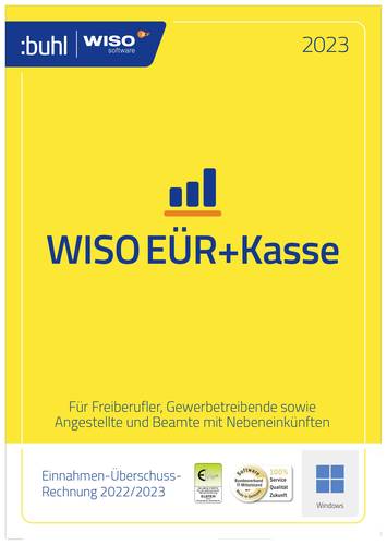 WISO EÜR+Kasse 2023 Vollversion, 1 Lizenz Windows Finanz-Software von WISO