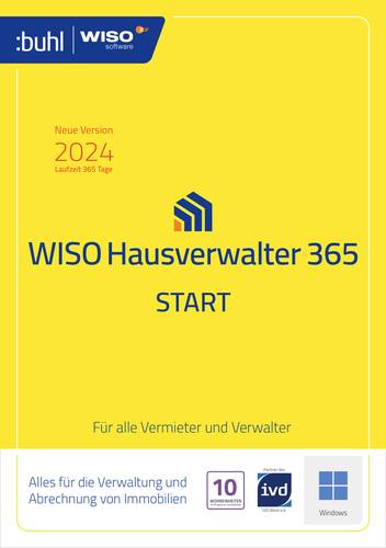 WISO Hausverwalter 365 Start Jahreslizenz, 1 Lizenz Windows Finanz-Software von WISO