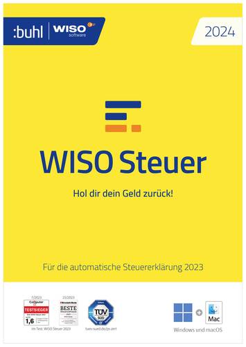 WISO Steuer 2024 Vollversion, 1 Lizenz Windows Steuer-Software von WISO