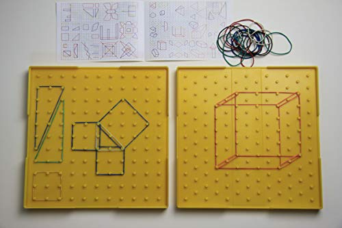 WISSNER® aktiv lernen - Geometrie Brett doppelseitig gelb 23 cm - RE-Plastic® von WISSNER