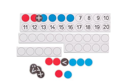 WISSNER 80808 aktiv lernen - Magnetische Lehrer Rechenleiste mit 22 Wendeplättchen und 10 Rechenzeichen von WISSNER