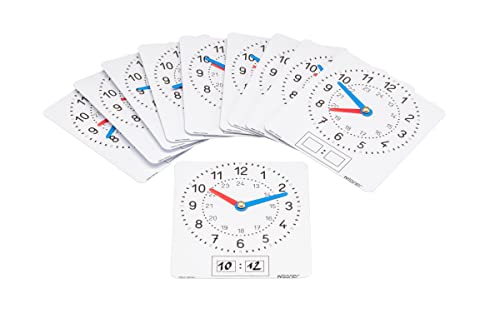 WISSNER 90700 aktiv lernen - 10 beschriftbare Folien Uhren - RE-Plastic° von WISSNER