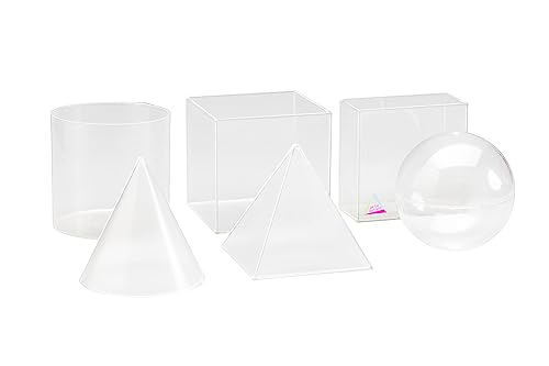 WISSNER aktiv lernen - 6 Geometrie Körper Formen zum Füllen - RE-Plastic°, 10 cm von WISSNER