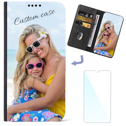 WISTFULNAI Personalisierte Leder Handyhülle + 1 Stück Schutz Glas für Samsung Galaxy A05S, Individuelle Text Bildern Flip Klapphüllen,Hülle mit Foto für Samsung A05S WISTFULNAI Personalisierte Leder Handyhülle + 1 Stück Schutz Glas für Samsung Galaxy A05S, Individuelle Text Bildern Flip Klapphüllen,Hülle mit Foto für Samsung A05S von WISTFULNAI