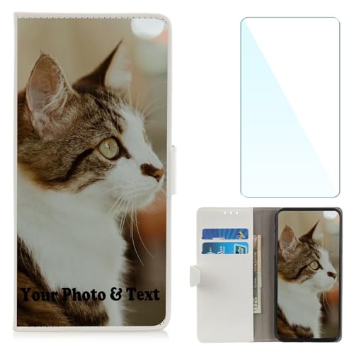 WISTFULNAI Personalisierte Leder Handyhülle + 1 Stück Schutz Glas für Samsung Galaxy Note10 Lite,Individuelle Text Bildern Flip Klapphüllen,Hülle mit Foto für Samsung Galaxy Note10 Lite - White-KS WISTFULNAI Personalisierte Leder Handyhülle + 1 Stück Schutz Glas für Samsung Galaxy Note10 Lite,Individuelle Text Bildern Flip Klapphüllen,Hülle mit Foto für Samsung Galaxy Note10 Lite - White-KS von WISTFULNAI