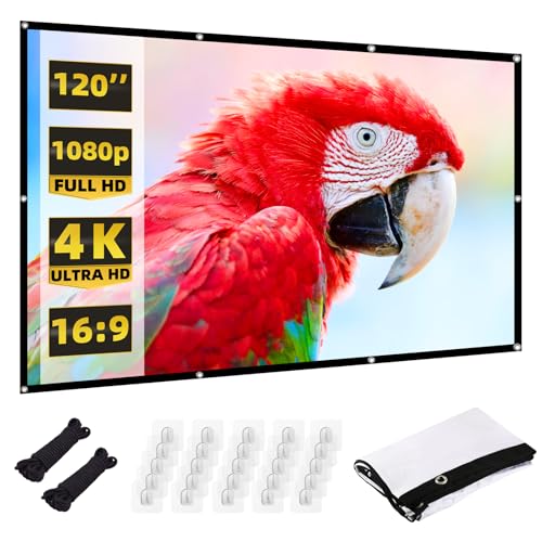 WISYOK Beamer Leinwand 120 Zoll, Extra Dick Projektor Screen Outdoor, 16:9 Für Beamer, Faltbarer Projektionsschirm, Mobile Für Heimkino, Treffen Und Camping WISYOK Beamer Leinwand 120 Zoll, Extra Dick Projektor Screen Outdoor, 16:9 Für Beamer, Faltbarer Projektionsschirm, Mobile Für Heimkino, Treffen Und Camping von WISYOK