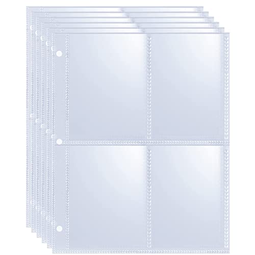 50 Pack 400 Taschen 2,5 x 3,5 Zoll Sammelkartenhüllen, Doppelseitiger Seitenschutz mit 4 Taschen,Fußball-Kartenhüllen.Ultra-transparente Spielkarte Blätter für A5 Mini 3 Ringordner 50 Pack 400 Taschen 2,5 x 3,5 Zoll Sammelkartenhüllen, Doppelseitiger Seitenschutz mit 4 Taschen,Fußball-Kartenhüllen.Ultra-transparente Spielkarte Blätter für A5 Mini 3 Ringordner von WITHYU