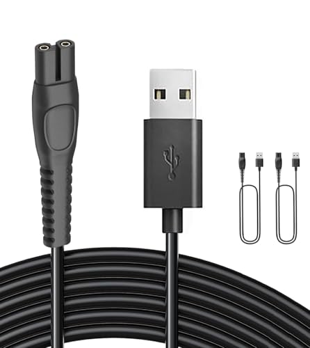 WITRNCPY Replacement USB 5V Philips Rasierer LadeKabel Ladegerät Netzkabel für Elektrorasierer, kompatibel mit Philips OneBlade Norelco QP2724/90, QP2834/70, MG5910/49, MG7910/49, MG9510/60 (2-pack) WITRNCPY Replacement USB 5V Philips Rasierer LadeKabel Ladegerät Netzkabel für Elektrorasierer, kompatibel mit Philips OneBlade Norelco QP2724/90, QP2834/70, MG5910/49, MG7910/49, MG9510/60 (2-pack) von WITRNCPY