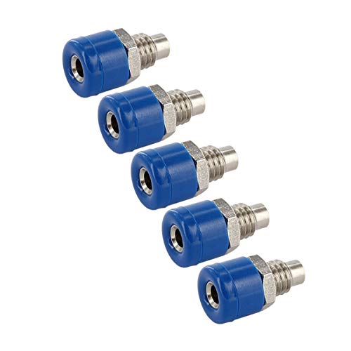 WITTKOWARE Zwergbuchsen für Stecker mit 2,6mm Durchmesser, Einbaudurchmesser 5/6mm, 5 Stück, Farbe blau von WITTKOWARE