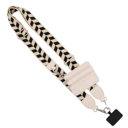 Handygurt mit Reißverschlusstasche, Clip-and-Go-Gurt für Handy mit Geldbörse, Verstellbarer Handygurt mit Umhängegurt (Stil-2) von WIWIDANG