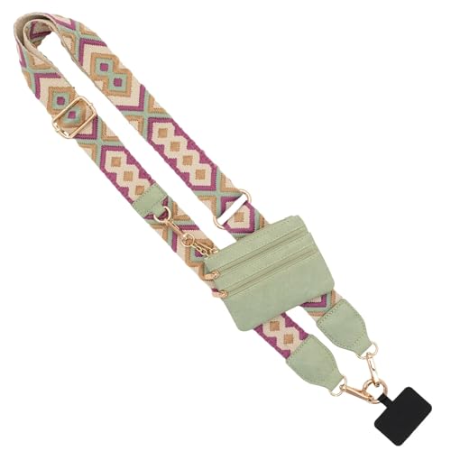 Handygurt mit Reißverschlusstasche, Clip-and-Go-Gurt für Handy mit Geldbörse, Verstellbarer Handygurt mit Umhängegurt (Stil-3) von WIWIDANG