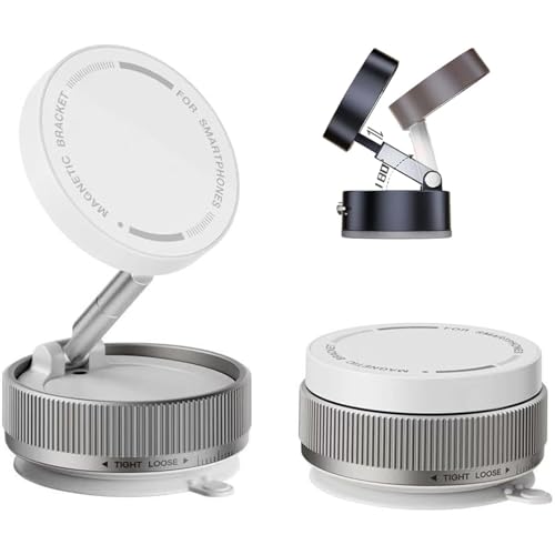WIWIDANG Magnetischer Handyhalter 360° Drehbar, Autohalterung, Magnet Handyhalterung Fürs Auto, Handyhalterung Auto Magnet, Handyhalterungs Autor Runde Lüftung (White-B) von WIWIDANG