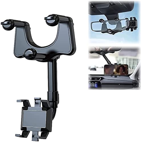 WIWIDANG Waagemann Autotelefonhalter, Waagemann Rotierbare & Ausziehbare Kfz Handyhalterung, 360 drehbarer multifunktionaler Auto-Rückspiegel-Handyhalter (1PCS) von WIWIDANG