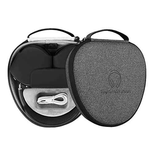 WIWU AirPods Max Hülle mit Schlafmodus, verbesserte Smart Case für Kopfhörer, ultradünne Reise-Tragetasche mit Staying Power, Hartschalen-Aufbewahrungstasche (Grau) von WIWU