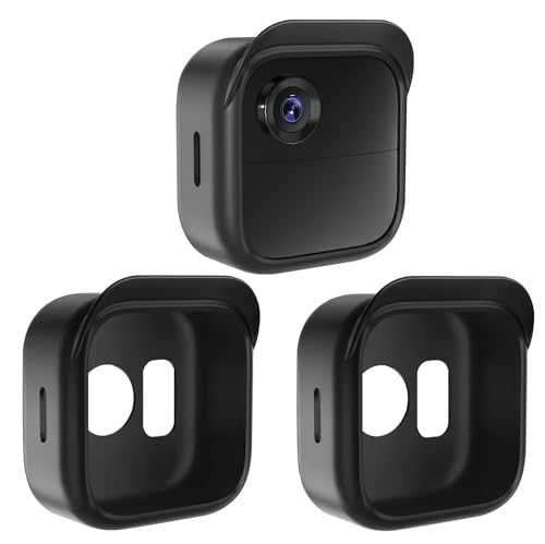 Silikon Security Camera Cover Schutzhülle: WIYETY 3 Stück Regenschutz für Blink Outdoor Kamera, Silikonhülle für Blink Kamera, Schutz vor Feuchtigkeit und Sonne, Hülle kompatibel mit Blink4 (Schwarz) von WIYETY