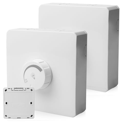 WIYETY Weiß LED-Dimmer Schalter: Drehdimmer Helligkeitsregler Panel, Normaler Lichtschalter, Wandlichtschalter, Rotary Phasenabschnittsdimmer, Wandschalter für dimmbare LED Lampen WIYETY Weiß LED-Dimmer Schalter: Drehdimmer Helligkeitsregler Panel, Normaler Lichtschalter, Wandlichtschalter, Rotary Phasenabschnittsdimmer, Wandschalter für dimmbare LED Lampen von WIYETY