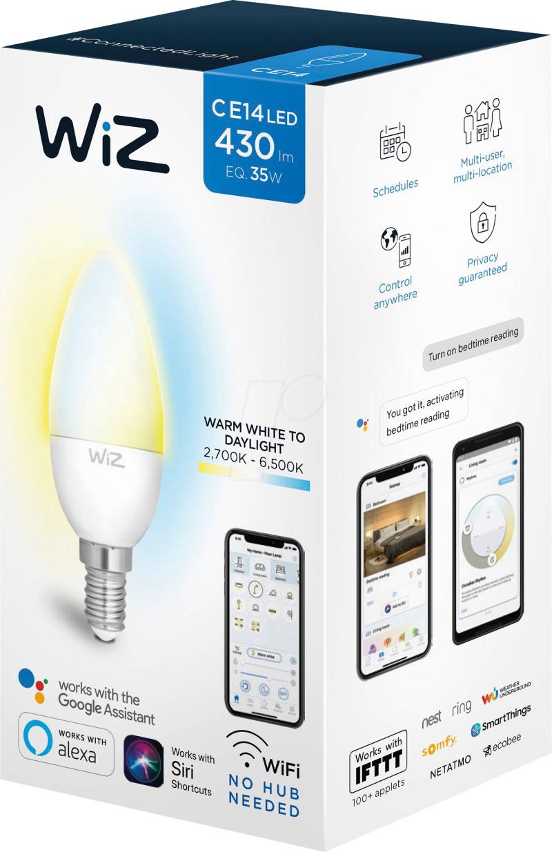 WIZ 1420443771 - WiZ G2 Whites Candle E14 von WIZ
