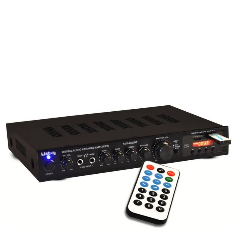 Liston12 Verstärker (Hifi Receiver Bluetooth USB SD MP3 Verstärker Fernbedienung 2x) von Liston12