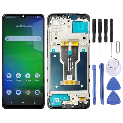 WJHZSPIVNAH Handy Reparaturteile LCD -Bildschirm für Cricket -Symbol 4 WTCKT01 Digitizer Vollbaugruppe mit Rahmen (schwarz) von WJHZSPIVNAH