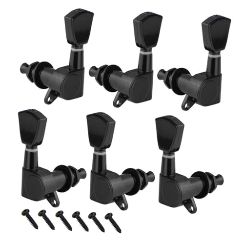 Gitarre Brücke Teile Satz Geschlossener Stimmschlüssel Für Gitarren Mechaniken Stimmgeräte 3L3R(Black) von WKRTGFHJ