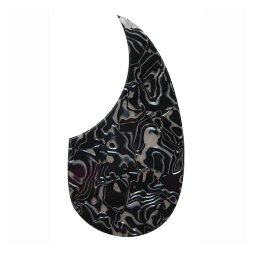 Gitarren-Golpeador Gitarrenteile neues 36-Zoll-Schlagbrett für Akustikgitarren Tropfenform alle Farben(Black Pearl Shell) von WKRTGFHJ