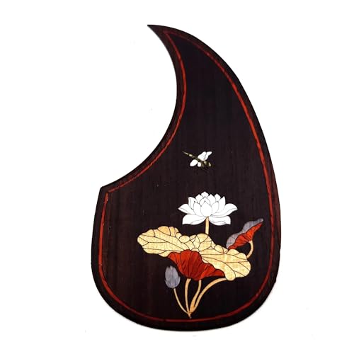 Gitarren-Golpeador Massivholz Intarsien Intarsien Abalone Blume Für D-45 Oder 40-43 Zoll Gitarre Platte(11) von WKRTGFHJ