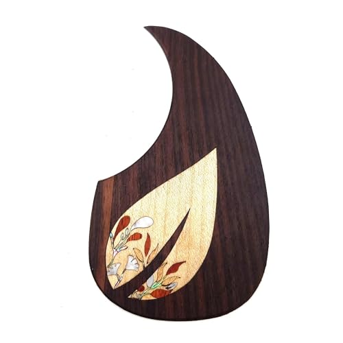 Gitarren-Golpeador Massivholz Intarsien Intarsien Abalone Blume Für D-45 Oder 40-43 Zoll Gitarre Platte(12) von WKRTGFHJ