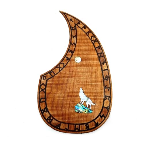 Gitarren-Golpeador Massivholz Intarsien Intarsien Abalone Blume Für D-45 Oder 40-43 Zoll Gitarre Platte(14) von WKRTGFHJ
