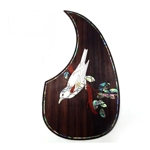 Gitarren-Golpeador Massivholz Intarsien Intarsien Abalone Blume Für D-45 Oder 40-43 Zoll Gitarre Platte(16) von WKRTGFHJ