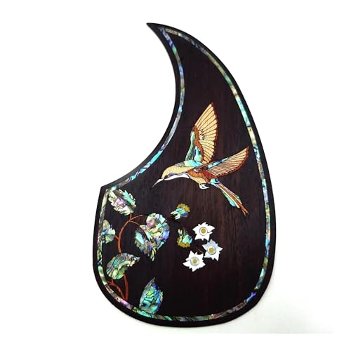 Gitarren-Golpeador Massivholz Intarsien Intarsien Abalone Blume Für D-45 Oder 40-43 Zoll Gitarre Platte(17) von WKRTGFHJ