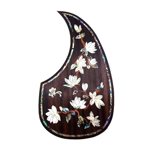 Gitarren-Golpeador Massivholz Intarsien Intarsien Abalone Blume Für D-45 Oder 40-43 Zoll Gitarre Platte(19) von WKRTGFHJ