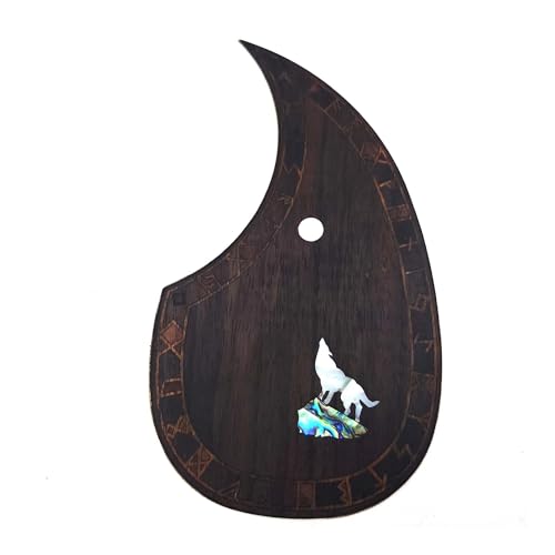 Gitarren-Golpeador Massivholz Intarsien Intarsien Abalone Blume Für D-45 Oder 40-43 Zoll Gitarre Platte(2) von WKRTGFHJ