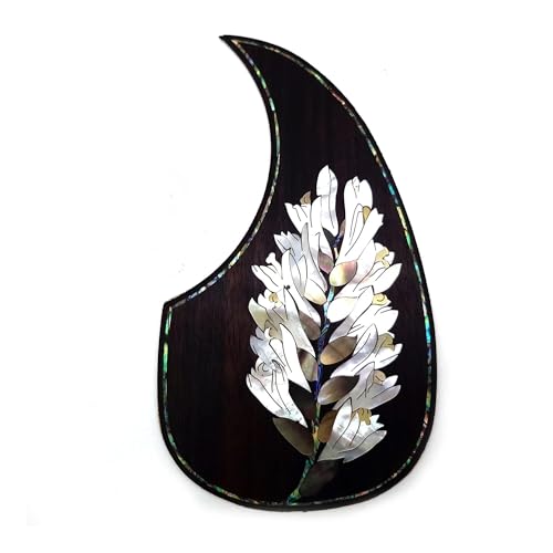 Gitarren-Golpeador Massivholz Intarsien Intarsien Abalone Blume Für D-45 Oder 40-43 Zoll Gitarre Platte(20) von WKRTGFHJ