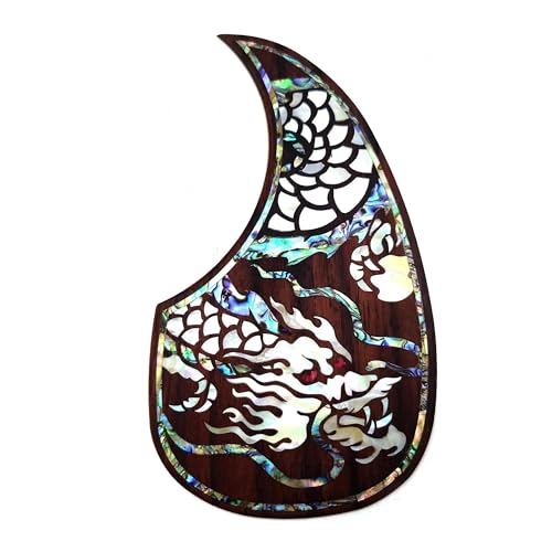 Gitarren-Golpeador Massivholz Intarsien Intarsien Abalone Blume Für D-45 Oder 40-43 Zoll Gitarre Platte(22) von WKRTGFHJ